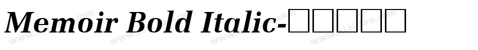 Memoir Bold Italic字体转换